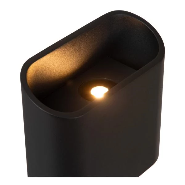 Lucide ATILA - Wandlamp Binnen/Buiten - LED Dimb. - 2x5W 2700K - IP65 - Zwart - detail 2